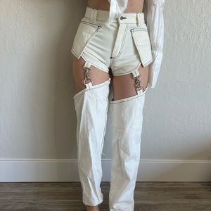 Denim white jeans size 0 equivalent
